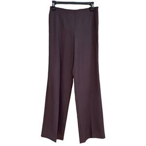 GUNEX Brunello Cuccinelli Everyday Casual Brown Wool Pants Wide Leg Size 4